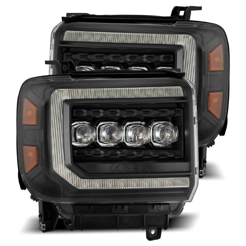 2014-2018 GM HD Nova-Series LED Projector Black Headlights Active Light Sequential Signal DRL | Dirty Garage