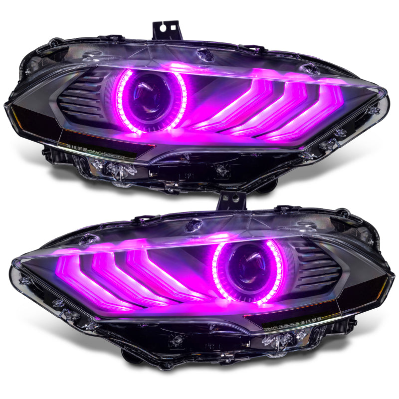 2018-2023 Mustang Dynamic ColorSHIFT LED Headlights Black Series - View 10 | Dirty Garage
