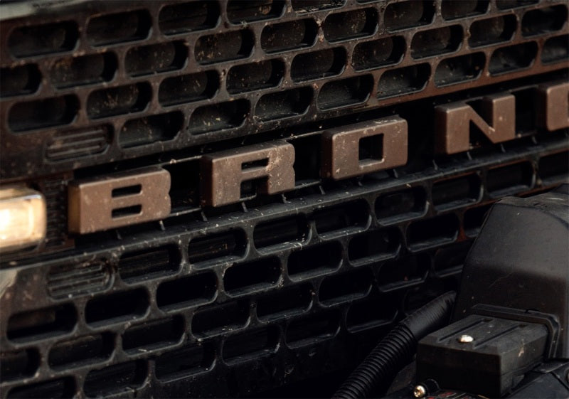 2021+ Bronco Grille Lettering Overlay Kit - Bronze - View 6 | Dirty Garage