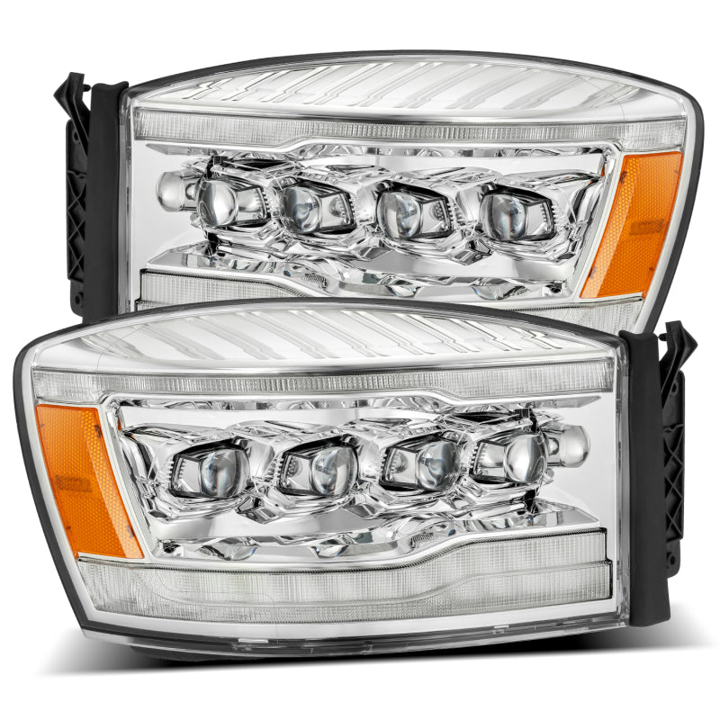 2006-2008 Ram HD Nova-Series LED Projector Chrome Headlights Sequential Signal DRL Amber LED - View 2 | Dirty Garage
