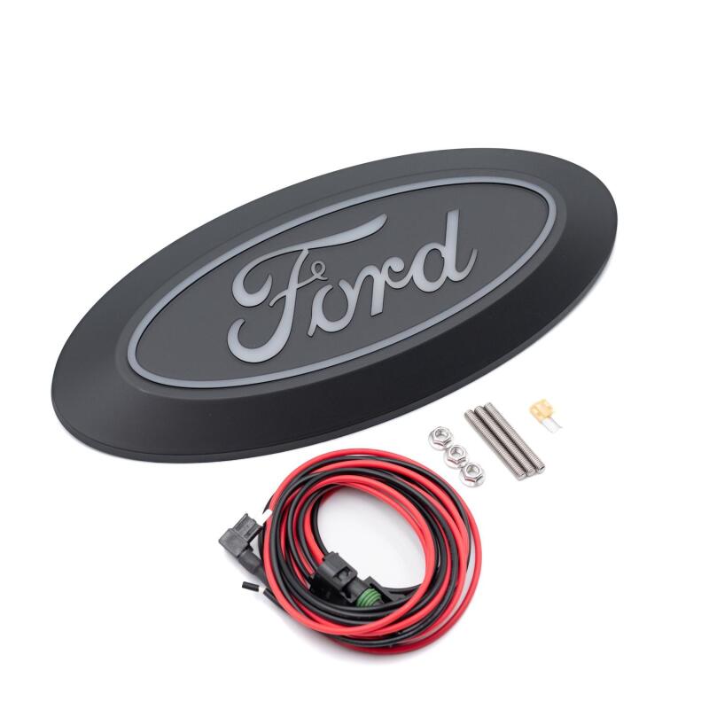 2017-2020 Super Duty Front Luminix Ford LED Emblem - w/o Camera CutOut - View 2 | Dirty Garage