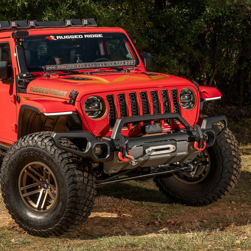 Rugged Ridge Venator Front Bumper Overrider 18-19 JL - View 4 | Dirty Garage