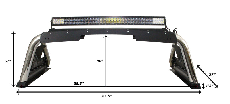 Go Rhino 15-20 Chevrolet Colorado Sport Bar 2.0 (Mid Size) - Tex Blk - View 14 | Dirty Garage
