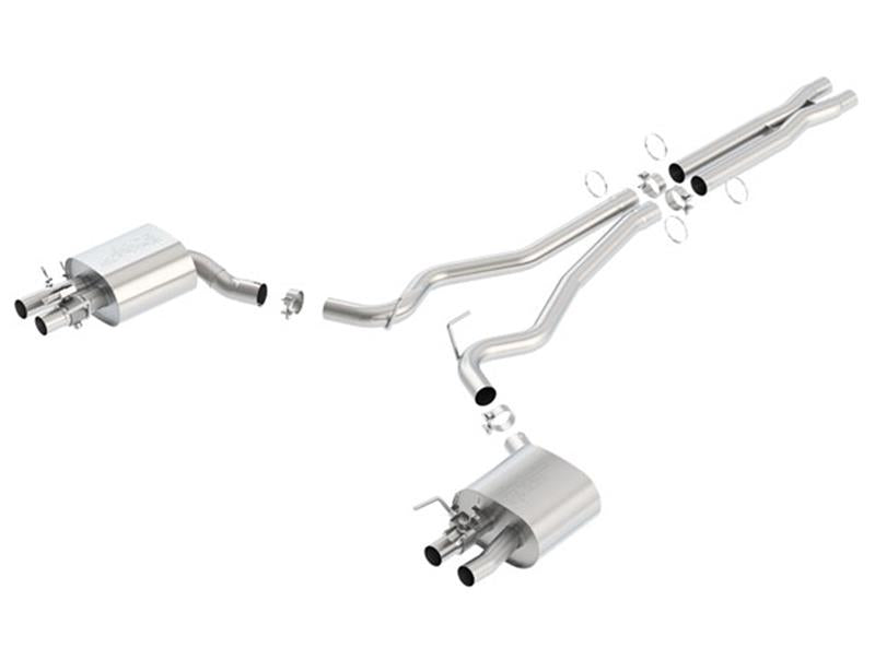 Borla 15-16 Ford Mustang Shelby GT350 5.2L ATAK Cat Back Exhaust (Uses Factory Valence) - View 3 | Dirty Garage