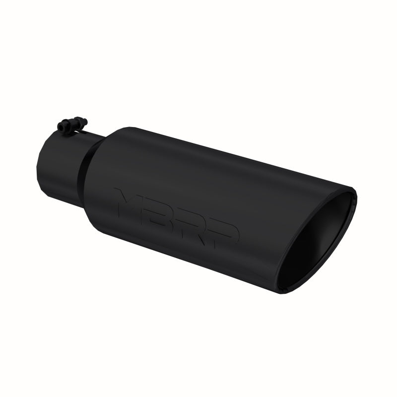 Universal 6" OD Rolled End 4" Inlet 18" Black Coated Exhaust Tip - View 3 | Dirty Garage