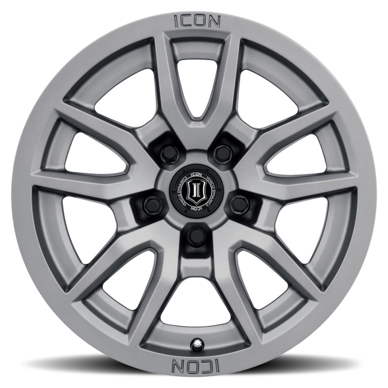 Universal Vector 5 17x8.5 5x150 25mm Offset 5.75" BS 110.1mm Bore Titanium Wheel - View 2 | Dirty Garage