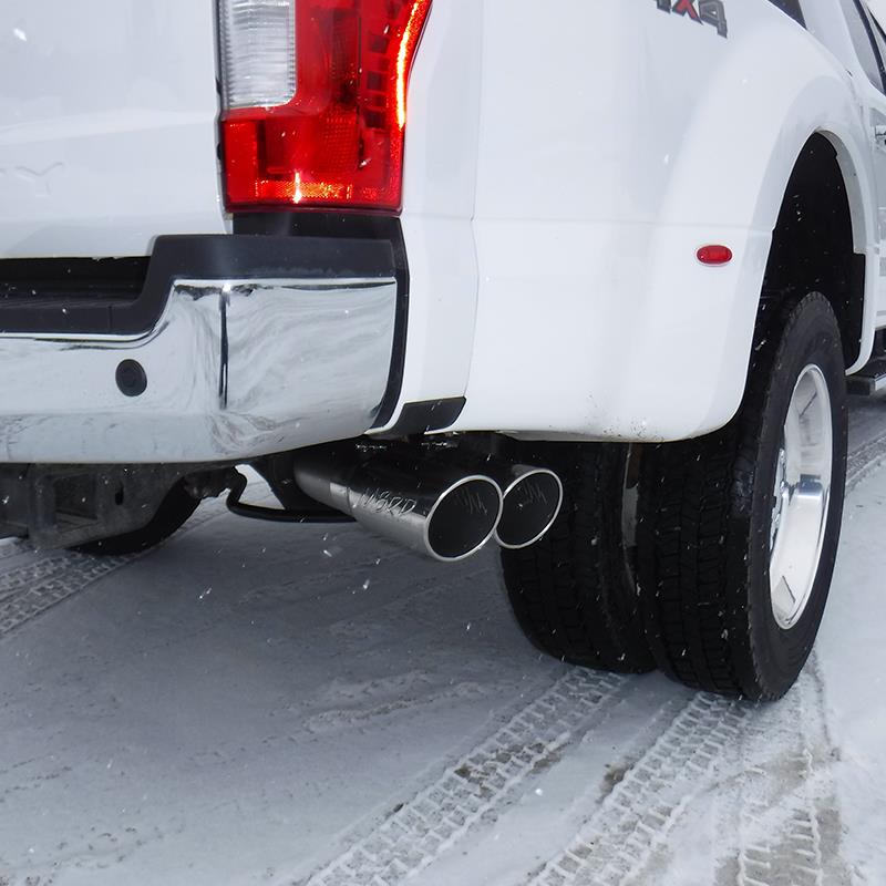 2017-2019 Superduty 6.7L 4" Filter Back Single Side Dual Exit T409 Exhaust System - View 4 | Dirty Garage