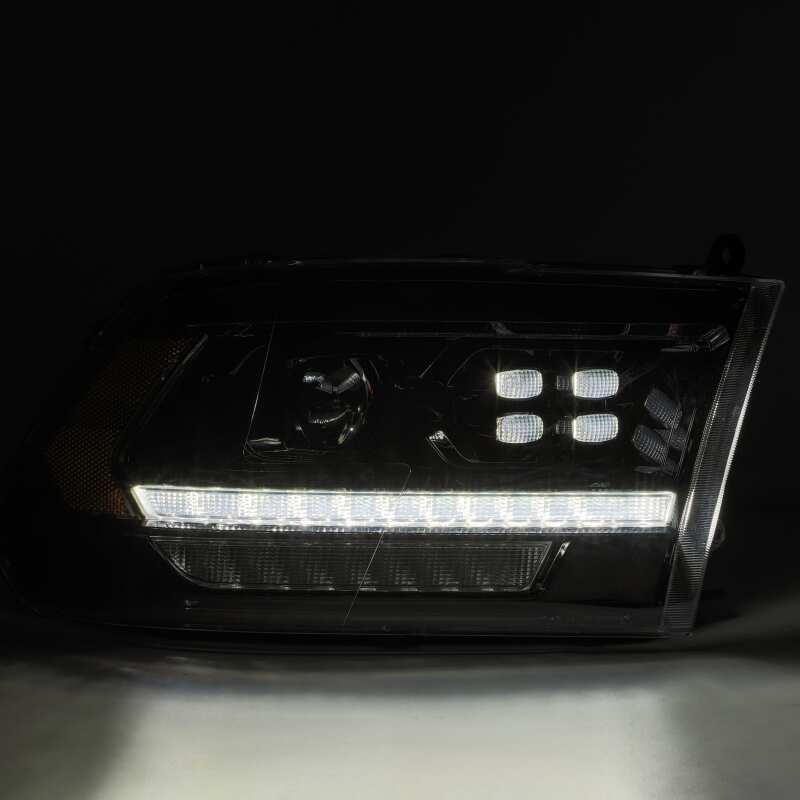 2009-2018 Ram HD Luxx-Series LED Projector Black Headlights Active Light DRL - View 6 | Dirty Garage