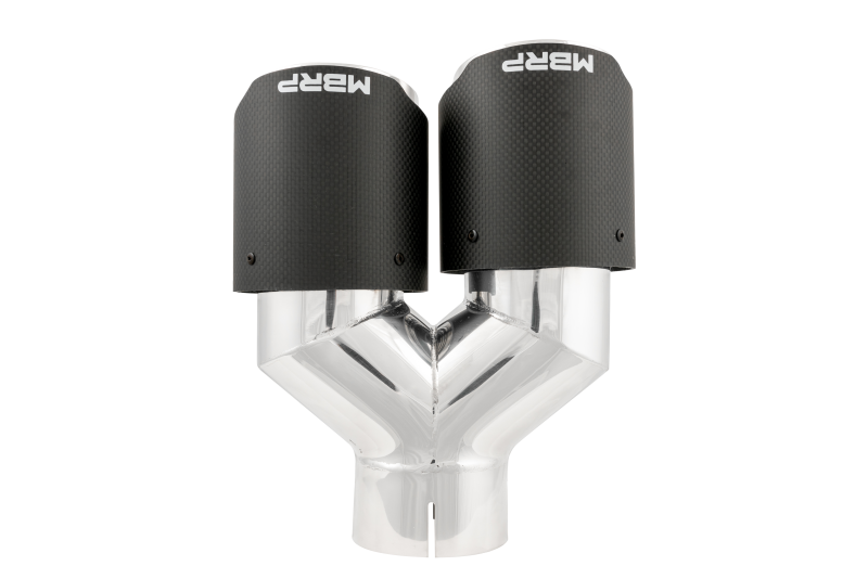 Universal 3" ID Dual 4" OD Staggered Dual Wall Carbon Fiber Exhaust Tip - View 4 | Dirty Garage