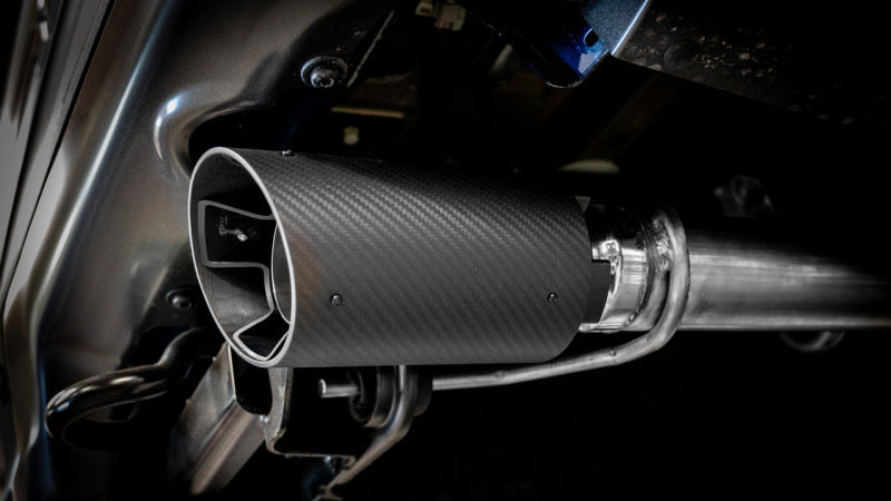 Borla 21-23 Ford Raptor 3in Tail Pipe Kit 4.5in Tip - Carbon Fiber Black Anodized - View 2 | Dirty Garage