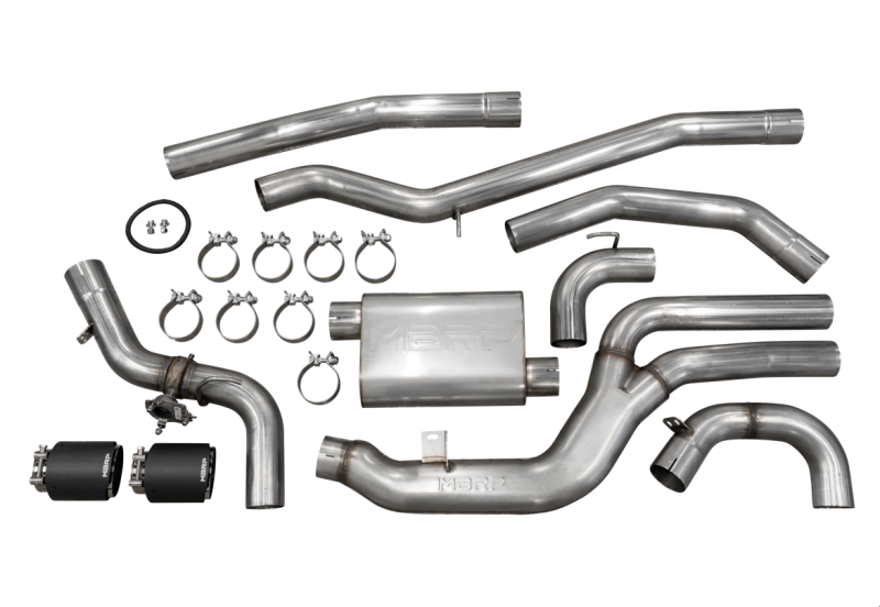 2020- Supra 3.0L 3" Catback Dual Rear Carbon Fiber Tips - View 12 | Dirty Garage