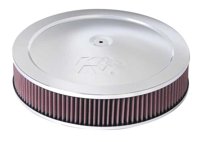 Universal 14in Red Custom Air Cleaner Assembly - 5.125in ID x 14in OD x 2.75in H x 1.25in Drop Base - View 2 | Dirty Garage