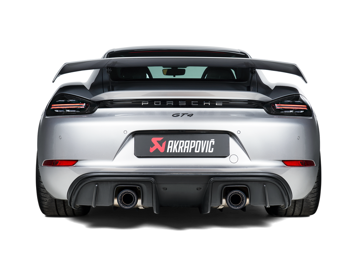 2020-2023 Porsche Cayman GT4 Tail Pipe Set Black Coated Titanium - View 3 | Dirty Garage