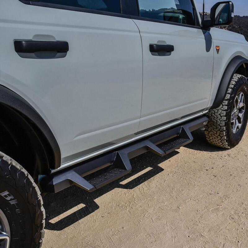 2021-2026 Bronco HDX Textured Black Drop Nerf Bars - View 3 | Dirty Garage