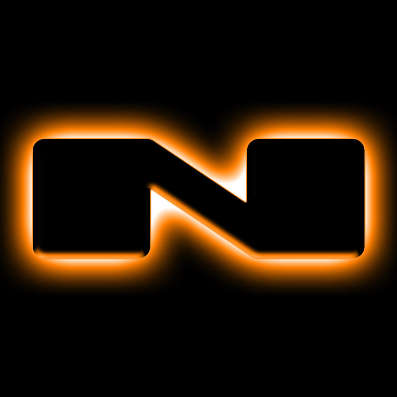 Universal Illuminated Matte Black LED N Letter Badge - View 2 | Dirty Garage