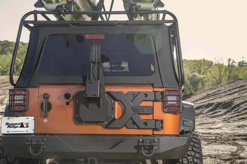 Rugged Ridge Spartacus HD Tire Carrier Kit 07-18 Jeep Wrangler - View 6 | Dirty Garage