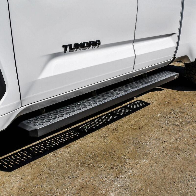 Universal 79" Black Grate Steps Running Boards - View 7 | Dirty Garage