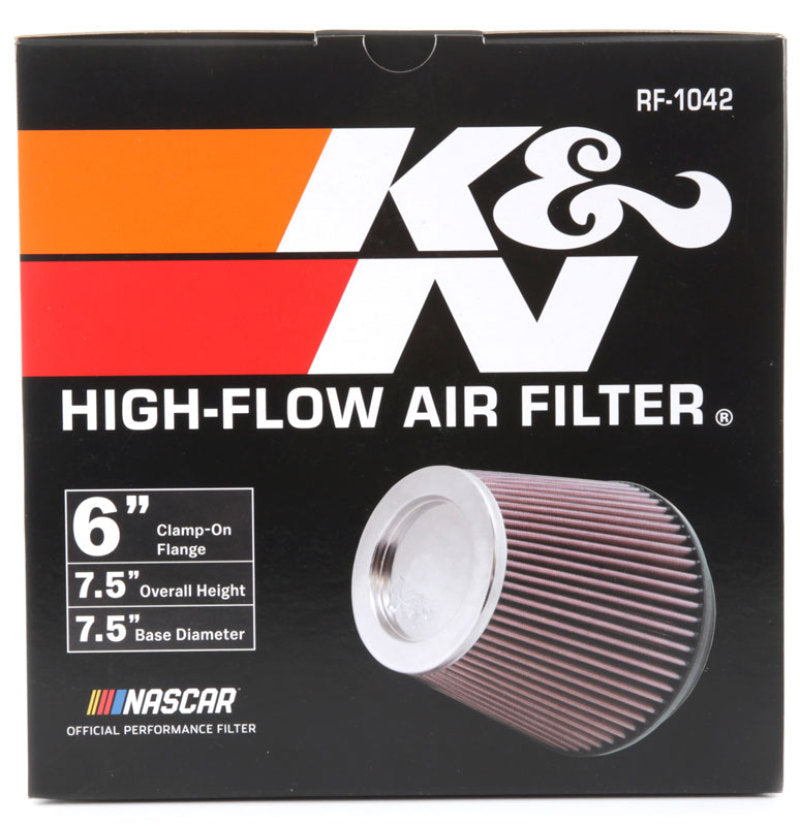 Universal Round Tapered Universal Air Filter 6in Flange ID x 7.5in Base OD x 5in Top OD x 6.5in Height - View 19 | Dirty Garage