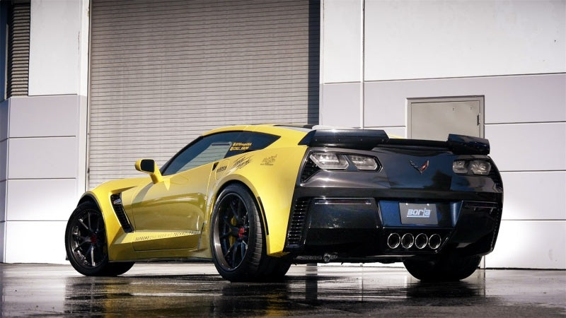 Borla 15 Chevy Corvette C7 ZO6 6.2L w/o AFM w/ NPP ATAK Quad RD RL IC Tips Center Rear Exit Exhaust - View 7 | Dirty Garage