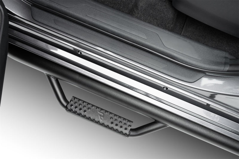 2007-2017 Tundra Double Cab 3" Textured Black Cab Length Nerf Bars - View 3 | Dirty Garage