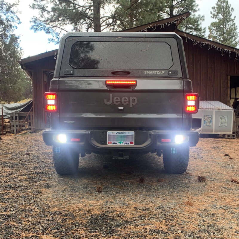 2020-2025 Gladiator Rear Bumper LED Reverse Lights 6000K - View 5 | Dirty Garage