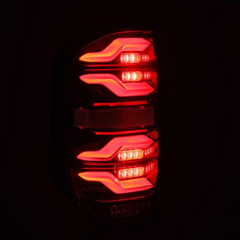 2014-2021 Tundra Luxx-Series LED Tail Lights Black with Activation Light Sequential Signal - View 5 | Dirty Garage