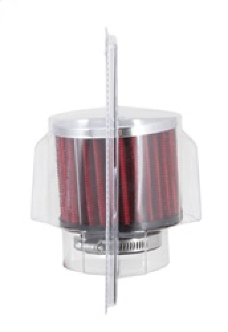 Universal 1.5in Flange ID x 3in OD x 2.5in H Chrome Finish Rubber Base Crankcase Vent Filter - View 15 | Dirty Garage