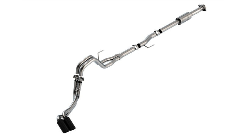 Borla F-150 2021 2.7L/3.5L 4dr CC SB EC STB Lari/King R/Plinum/LTD 3/2.25 DSE CB AK BLK CHR Tips - View 4 | Dirty Garage