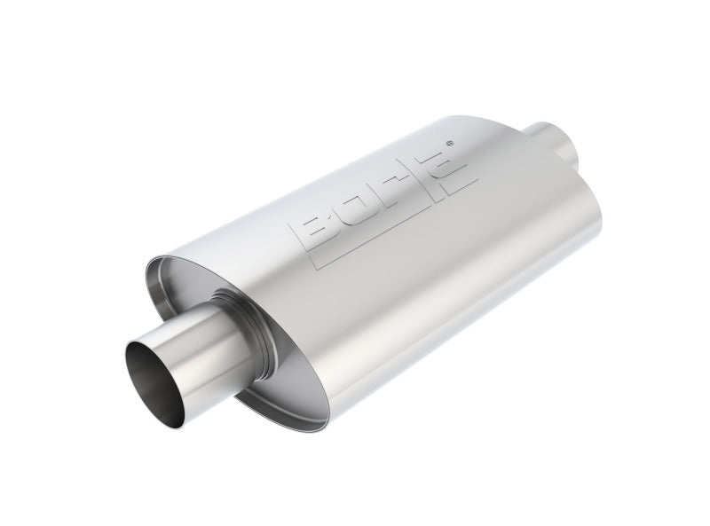 Borla XR-1 Racing Sportsman 2 1/2 inch Outlet / 2 1/2 inch Inlet 12in Case Oval Muffler - View 3 | Dirty Garage