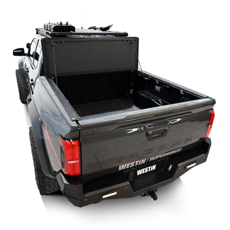 Westin 24-26 Toyota Tacoma 2WD/4WD 5ft. Bed Hard Tri-Fold Tonneau Cover - Black - View 11 | Dirty Garage