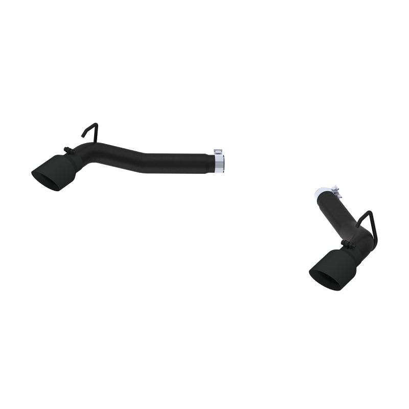 2010-2015 GM Camaro 3" Black Coated Axle Back Muffler Delete - View 3 | Dirty Garage