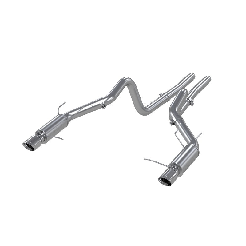 2011-2014 Mustang GT 5.0L Dual Split Rear Race Version 3" Cat Back Exhaust System - View 5 | Dirty Garage