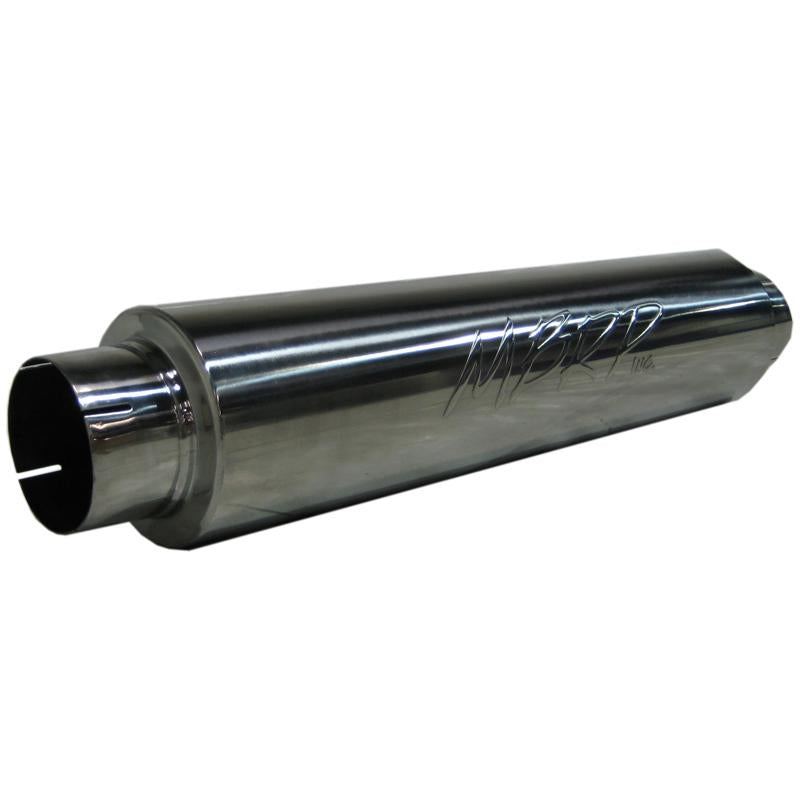 Universal 30 Overall Length Muffler 4" Inlet Outlet 24 Body T409 - View 4 | Dirty Garage