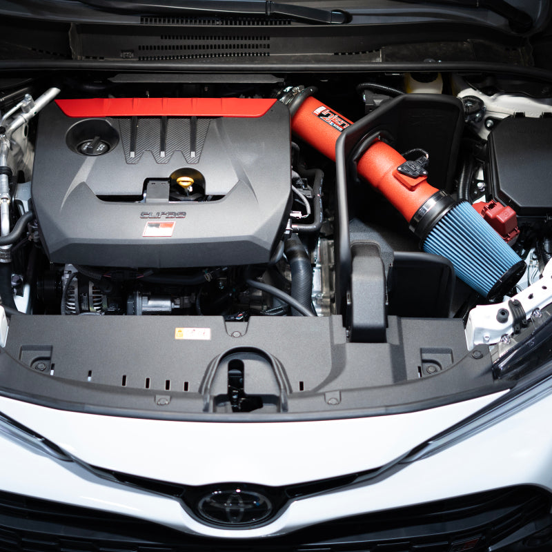2023-2025 GR Corolla L3 1.6L Turbo Wrinkle Red Short Ram Cold Air Intake - View 2 | Dirty Garage