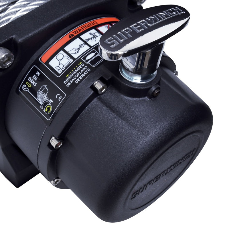 Universal 9500 LB 12V DC Tiger Shark Winch w/ Synthetic Black Rope - View 20 | Dirty Garage