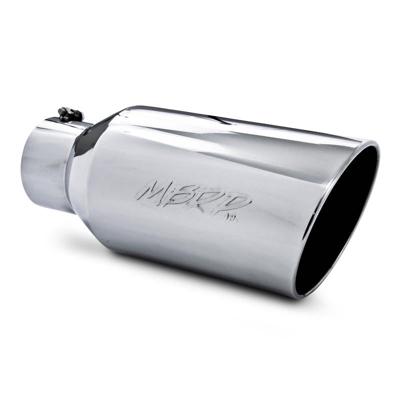 Universal Tip 8" OD Rolled End 5" Inlet 18" Length T304 - View 3 | Dirty Garage