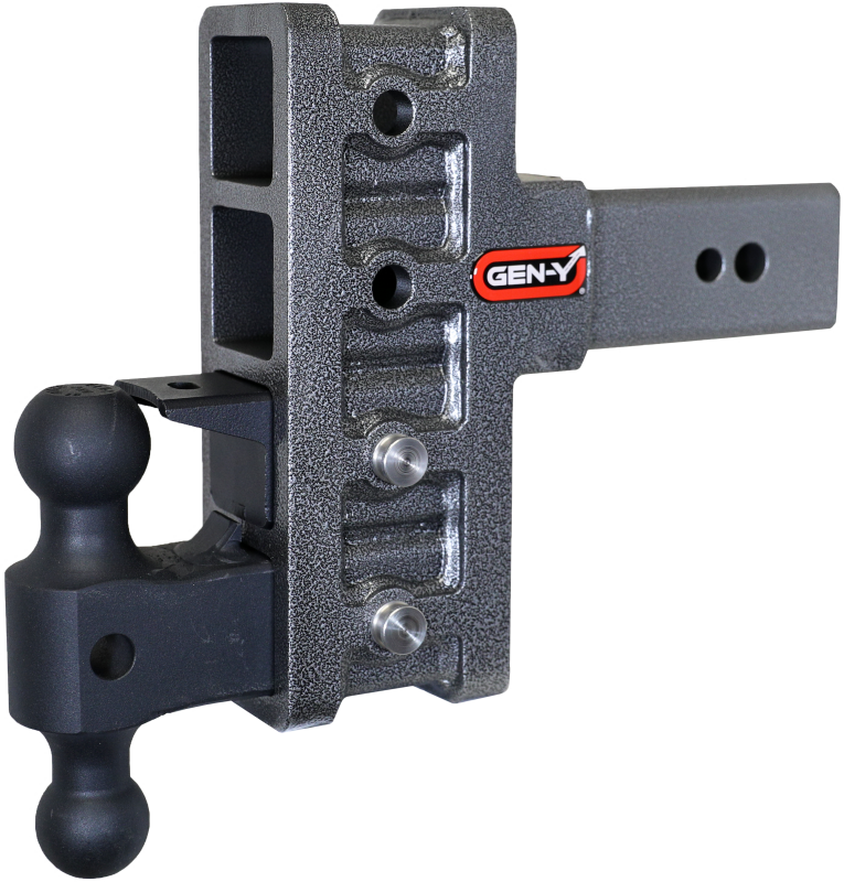 Gen-Y Mega Duty 3in Shank 6in Offset Drop 32K Hitch w/GH-0161 Dual-Ball/GH-0162 Pintle Lock - View 2 | Dirty Garage