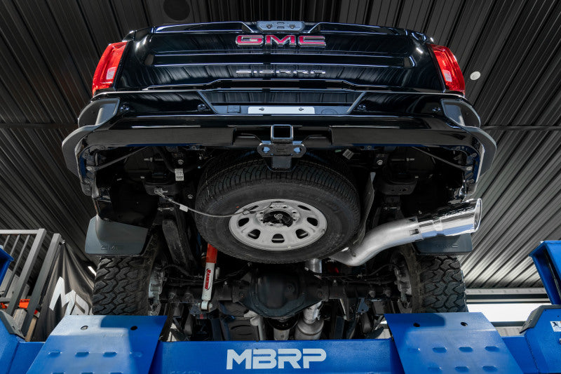 2020-2023 GM HD Armor Lite AL Steel Single Side Exit 5" DPF Back Exhaust - View 2 | Dirty Garage
