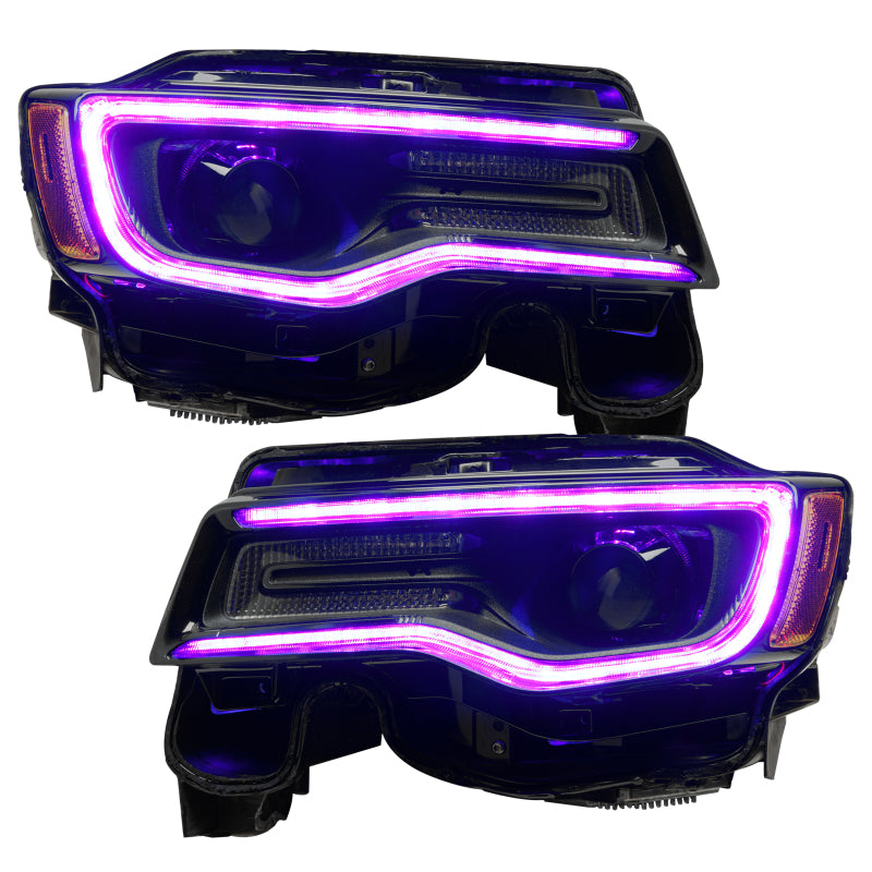 2014-2021 Grand Cherokee Headlight DRL Upgrade Kit w/ Dynamic ColorSHIFT - View 9 | Dirty Garage