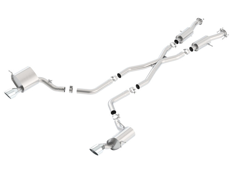 Borla 2015 Jeep Grand Cherokee SRT8 S-Type Dual Round Rolled Exit Catback Exhaust - View 4 | Dirty Garage