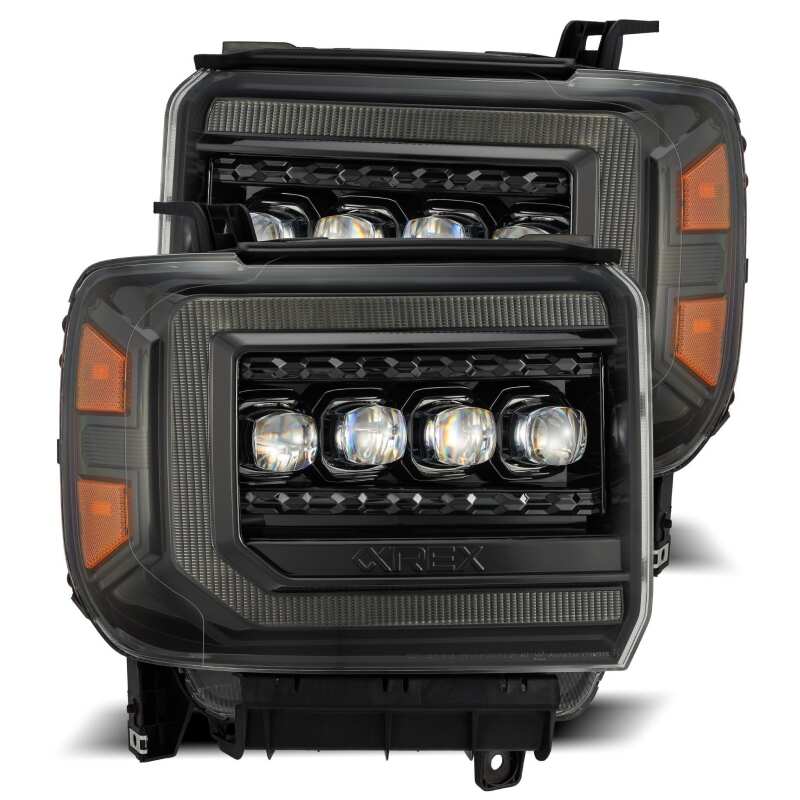 2014-2018 GM HD Nova-Series LED Projector Alpha-Black Headlights Active Light Sequential Signal DRL | Dirty Garage