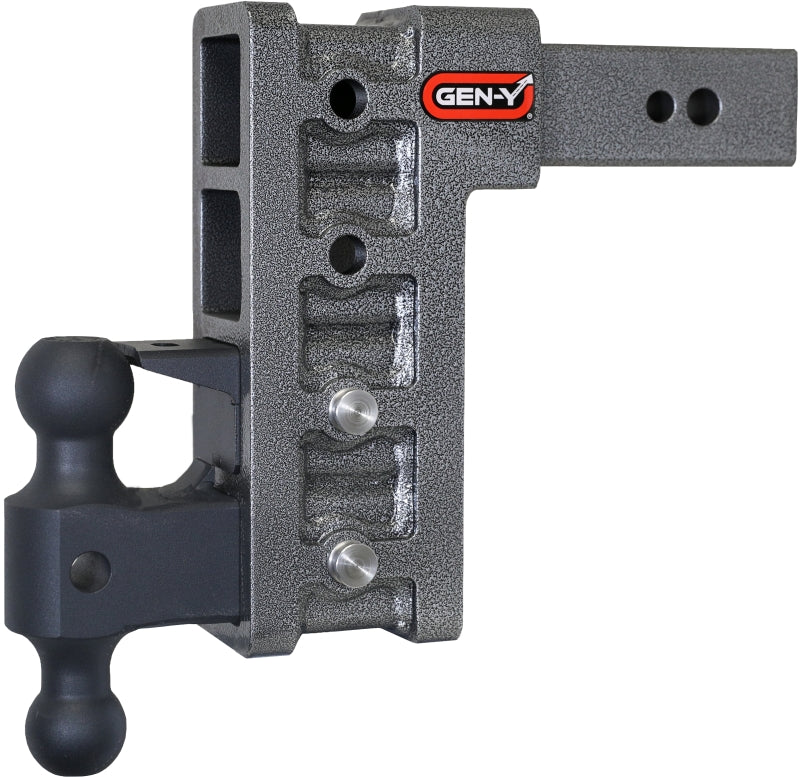 Gen-Y Mega Duty 2.5in Shank 9in Drop 3.5K TW 32K Hitch w/GH-0161 Dual-Ball/Pintle Lock - View 2 | Dirty Garage