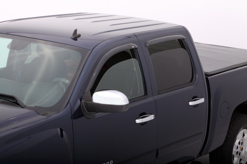 2007-2013 Avalanche Ventvisor Outside Mount Window Deflectors 4-Piece Smoke - View 2 | Dirty Garage