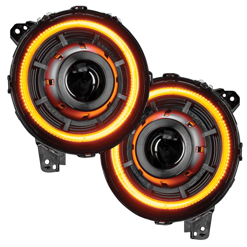 2018-2024 Wrangler Gladiator Oculus Bi-LED Projector Headlights Amber White Switchback | Dirty Garage
