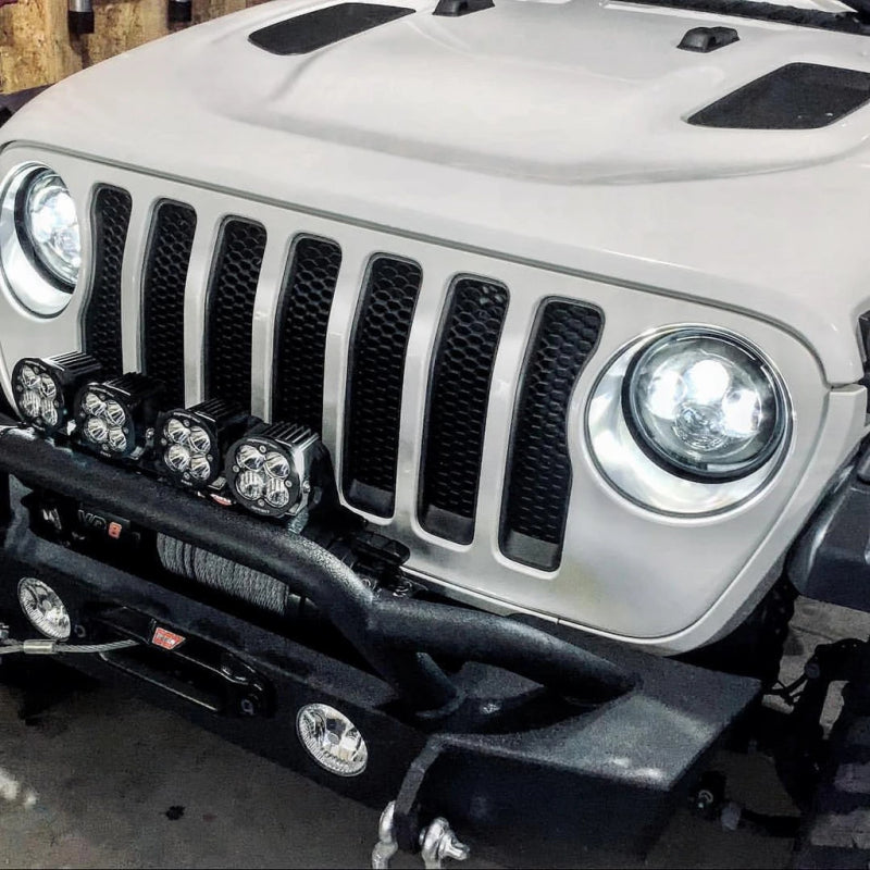 Universal 7" High Powered LED Headlights Black Bezel ColorSHIFT BC1 - View 15 | Dirty Garage