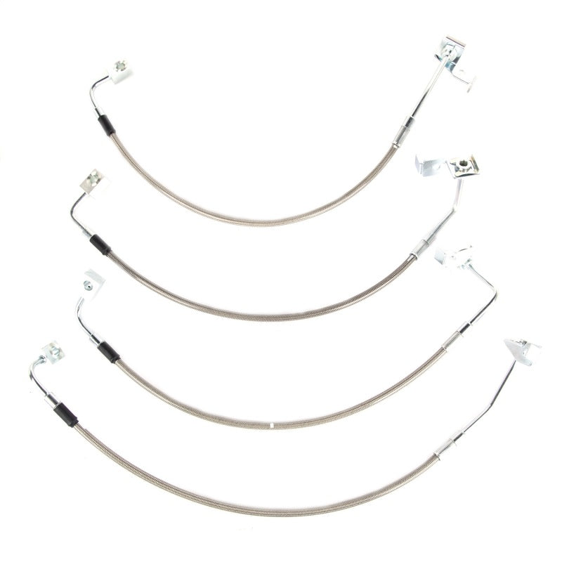 Rugged Ridge Brake Hose Kit Braided Stainless 07-18 Jeep Wrangler - View 2 | Dirty Garage