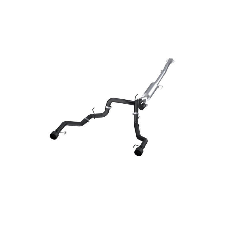2022-2023 F-150 T304 5" OD Black Tip Dual Rear Exit 3" Black Coated Cat Back Exhaust | Dirty Garage