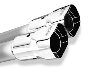 Borla Universal Polished Tip Dual Round Angle-Cut Intercooled (inlet 2 1/2in. Outlet 3in) *NO Return - View 4 | Dirty Garage