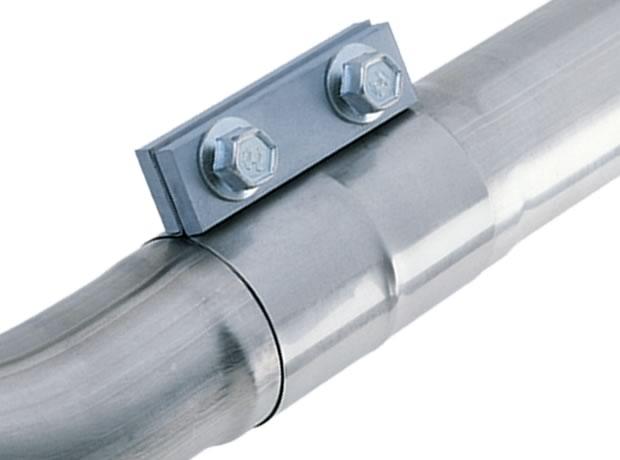 Borla Universal 2.25in (57mm) Stainless Steel Half Moon Clamp - View 4 | Dirty Garage