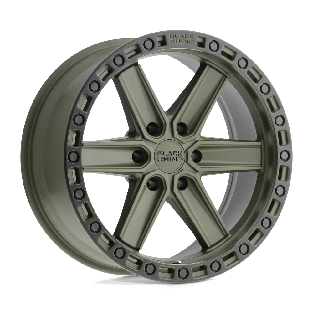Black Rhino Henderson Olive Drab Green w/ Black Ring Wheel | Dirty Garage